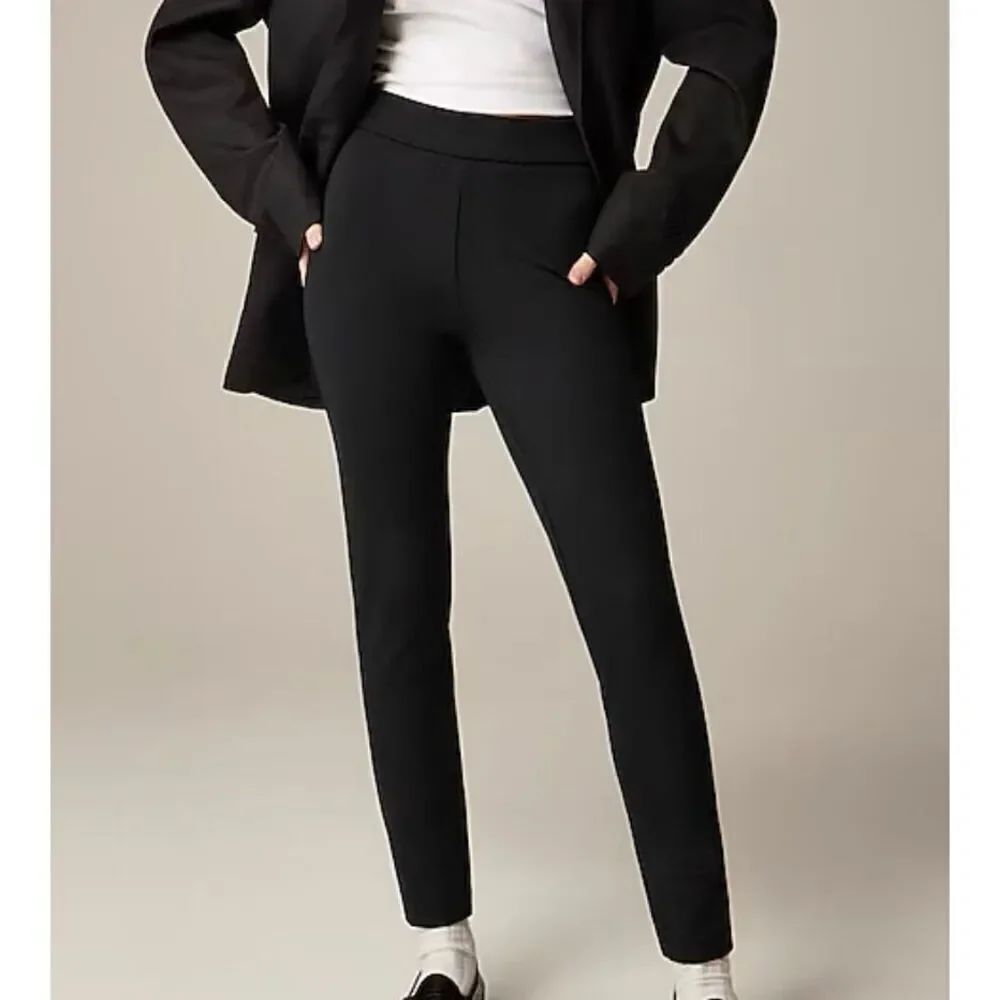 J.Crew Any Day black seam front crop black pant size mp